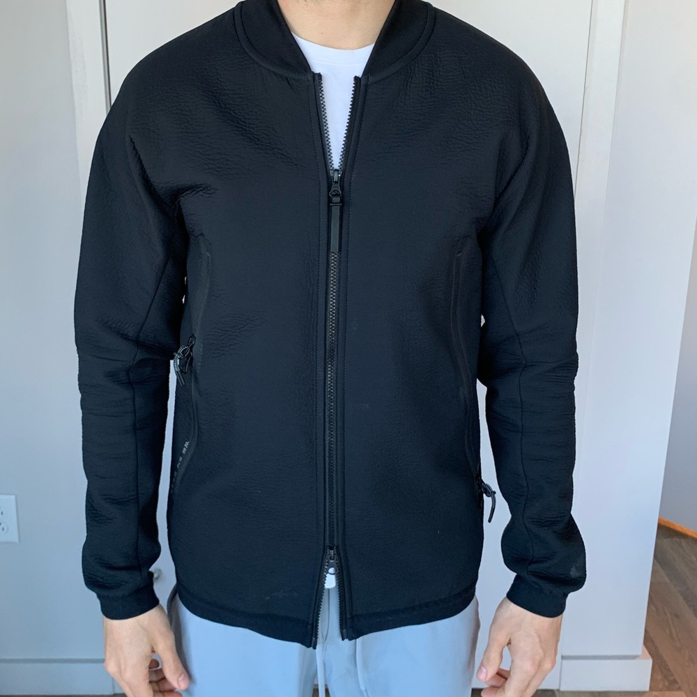 nwot Nike Textured Black Bomber Jacket